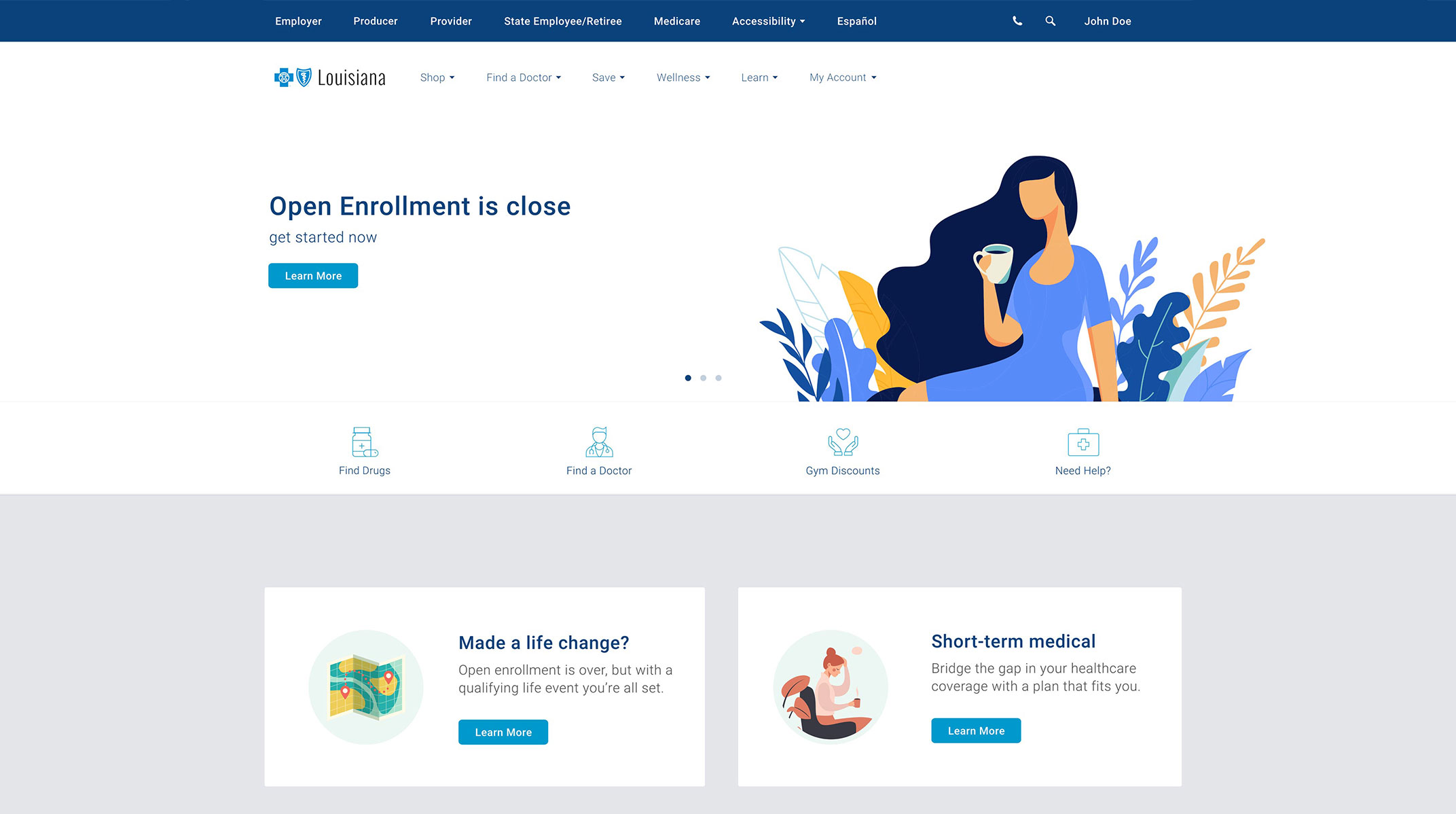 Dashboard view of the Assessments product.