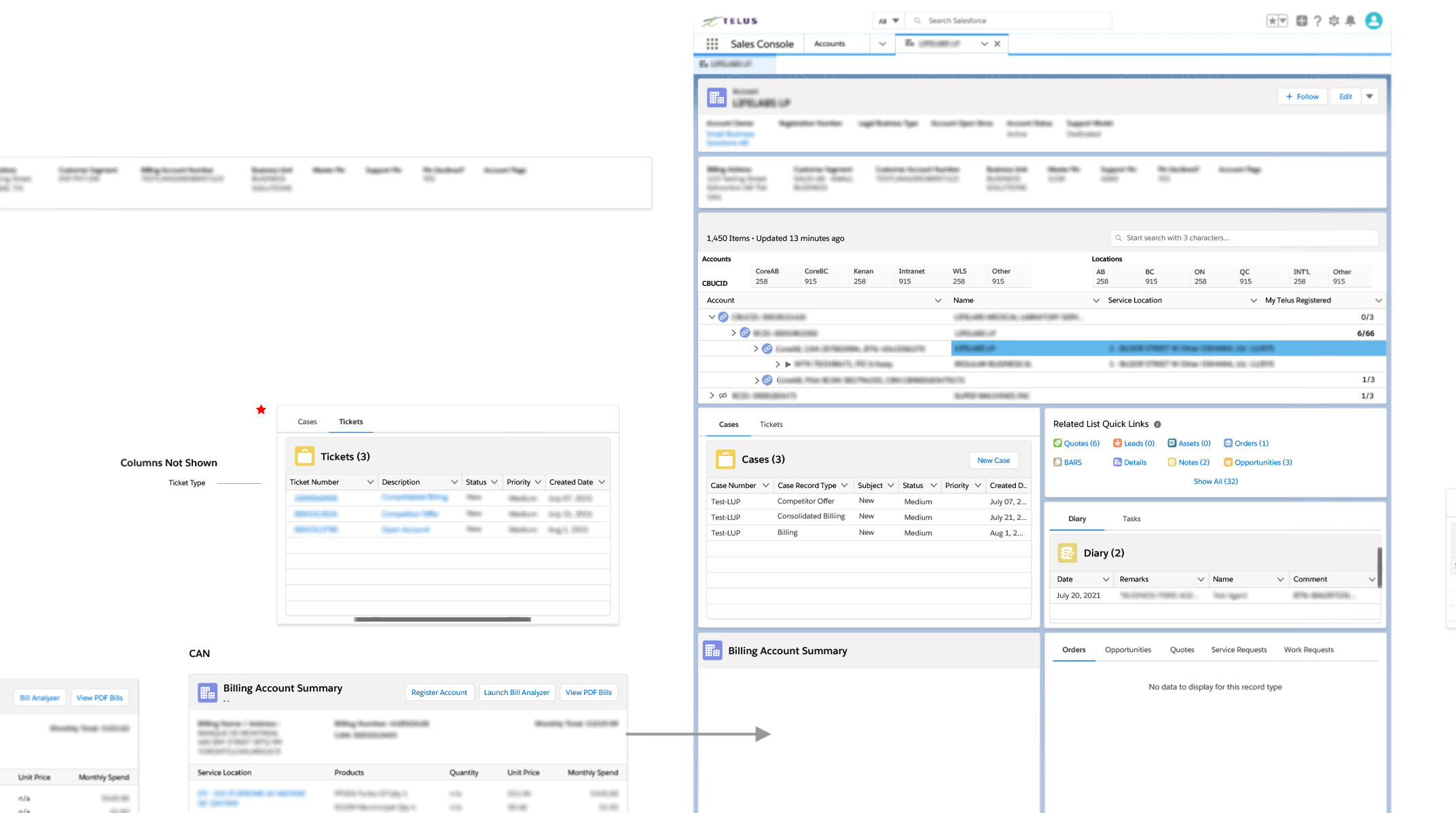 A wireframe of the scheduling and service appointment interface.