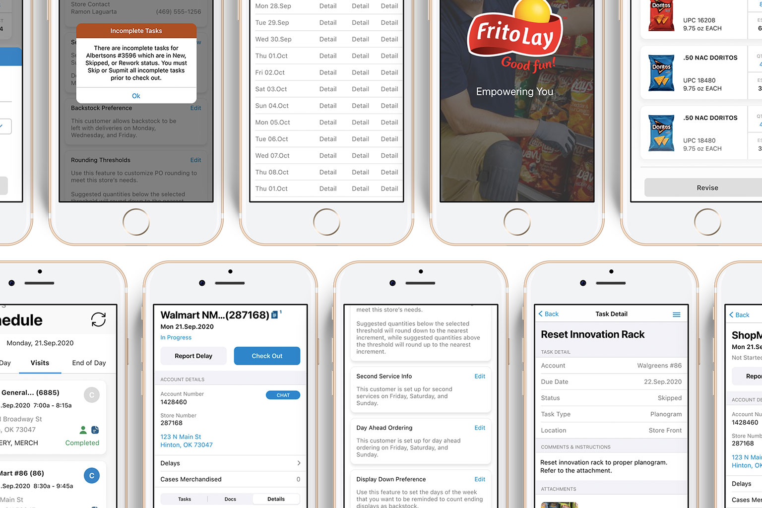 A wireframe of the scheduling and service appointment interface.